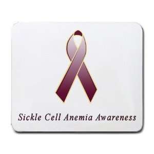  Sickle Cell Anemia Awareness Ribbon Mouse Pad Office 