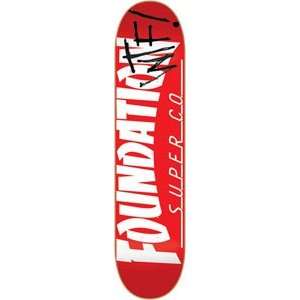  Foundation Thrasher Wtf Skateboard Deck   8.37 Red/White 