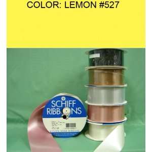    10yds SINGLE FACE SATIN RIBBON Lemon #527 1/4~USA 