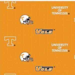 45 Wide Collegiate Cotton Broadcloth University of Tennessee Allover 