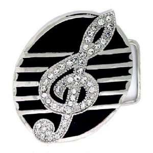  Hip Hop Bling Iced Out Music Note Belt Buckle Everything 