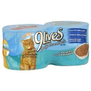 9lives Daily Essentials Cat Food, Chicken & Tuna Dinner, 4 Pack, 22 Oz 