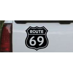 Route 69 Funny Car Window Wall Laptop Decal Sticker    Black 24in X 23 