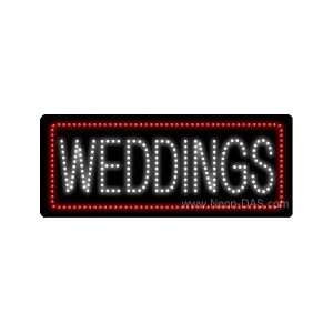  Weddings LED Sign 11 x 27