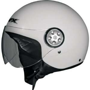   Pilot Open Face Motorcycle Helmet Pearl White Extra Small XS 0103 0533
