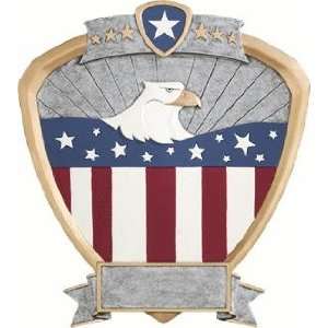  Red, White, and Blue Eagle Resin Shield 