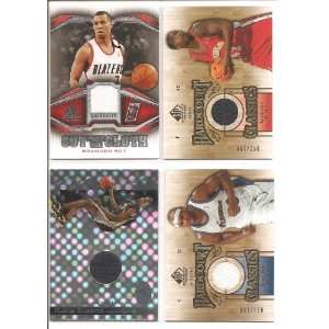  (4) CARD LOT of Authentic Game/Event/Player Used NBA 