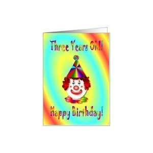  Birthday Three Year Old   Clown Card Toys & Games