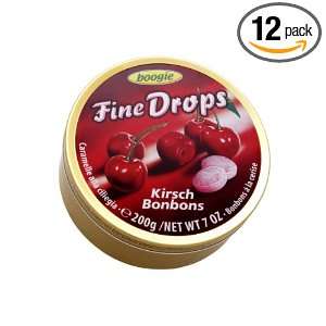 Boogie Fine Drops, Kirsch Bonbons, 200 Gram (Pack of 12)  