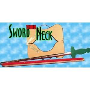   Sword thru Neck close up stage street magic trick set 