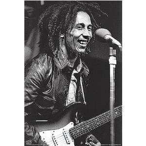  Bob Marley   Live in Concert   B/W guitar   Poster 