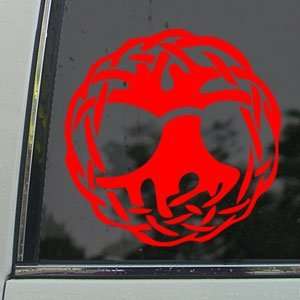  Celtic Wicca Witch Symbol Ball Of Twine Red Decal Red 