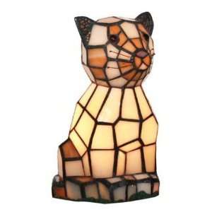  Tiffany Cat Accent Lamp
