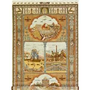  510 x 98 Brown Persian Hand Knotted Silk Tabriz Rug 