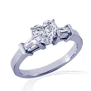 30 Ct Heart Shaped Diamond Engagement Ring 14K SI3 G COLOR CUT VERY 