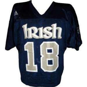 Notre Dame #18 Game Used 2005 07 Navy Lacrosse Jersey w 