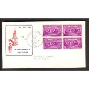   45) First Day Cover; 150th Anniversary; Constitution 