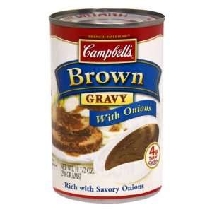 Campbells Brown Gravy with Onions, Case of 24 10.5 Ounce Cans  