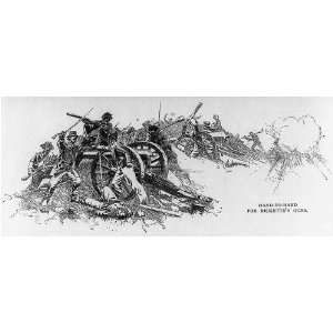 Hand to hand combat for Ricketts guns,1861,Century Magazine,U.S 