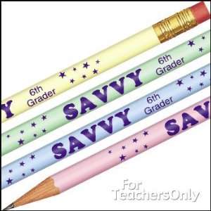  Savvy 6th Grader Pencils   144 pencils per order Office 