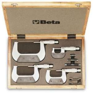 Beta 1658/C4 Assortment of 4 Micrometers Item 1658, in Wooden Case 
