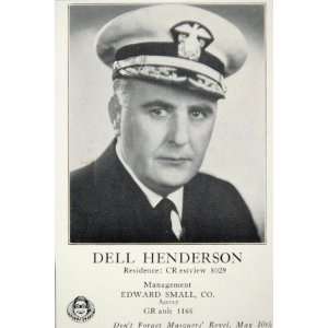  1930 Dell Henderson Edward Small Movie Actor Casting Ad 