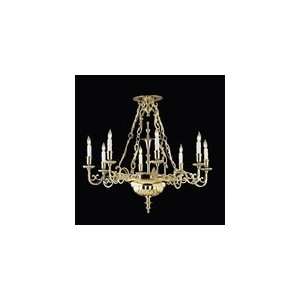  NULCO   1805 83   AGED BRASS CHIPPENDALE SEMI FLUSH 8LT 