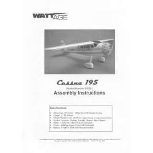  Watt Age Manual   Cessna 195 Toys & Games