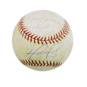   ALCS Game Used Baseball with 2004 ALCS MVP Inscription Sports