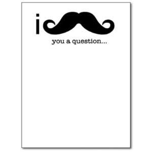  I Mustache You a Question Funny Notepad Note Book Memo Pad 