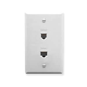  o ICC o   WallPlate 1Voice/1Data 6P6C WH