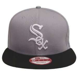  Chicago White Sox Retro New Era Logo Snapback Cap Hat Grey 