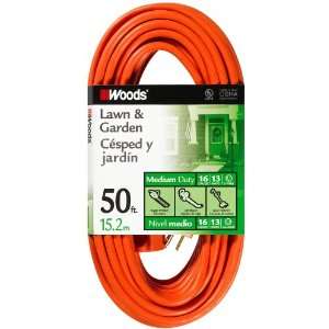   SJTW General Purpose Extension Cord, Orange, 50 Foot