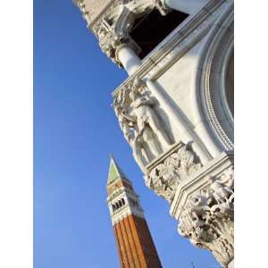 Campanile and Doges Palace, St Marks Square, Venice, Italy Premium 