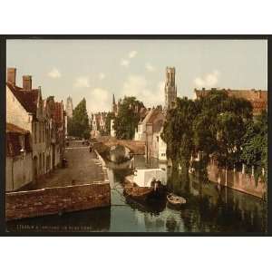  Quai vert,Bruges,West Flanders,Flemish,Belgium,c1895 