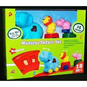   Set Electronic Musical Light & Sound Animal Train with Oval Track