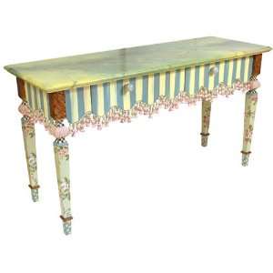  MacKenzie Childs Marble Collection Console Table 