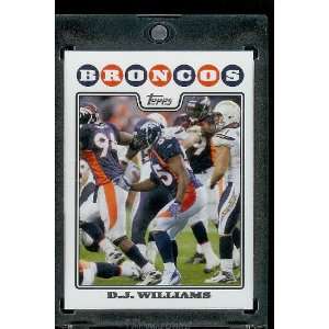  2008 Topps # 226 D.J. Williams   Denver Broncos   NFL 