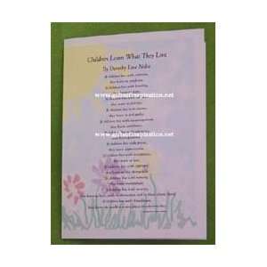  Children Learn What They Live Notecard individual Health 