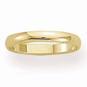  14K Yellow Gold 3mm Domed Light Traditional Fit Wedding Band 