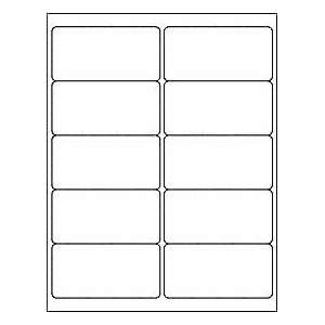  (6 SHEETS) 60 2x4 INCH MATTE WHITE STICKERS FOR LASER 