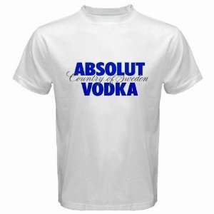    ABSOLUT VODKA Logo New White T Shirt Size  2XL  