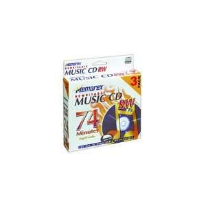    Memorex 700MB/80 Minute Music 24x CD R Media (3 Pack) Electronics