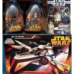  Star Wars Arc 170 Fighter Vehicle w/ Free Pilot Figures 