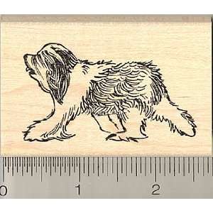  Sheepdog Rubber Stamp   Wood Mounted Arts, Crafts 