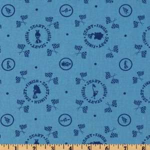  44 Wide Zoomers Racing Winners Circle Blue Fabric By The 