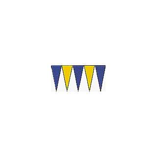  30ft Blue & Yellow Poly Pennant Streamer 