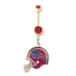  Buffalo Bills 316L Stainless Steel Belly Ring with Cubic 