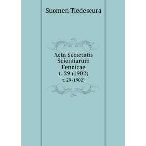  Acta Societatis Scientiarum Fennicae. t. 29 (1902) Suomen 