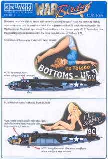 Kits World Decals 1/32 B 25J MITCHELL 340th Bomb Group Nose Art  